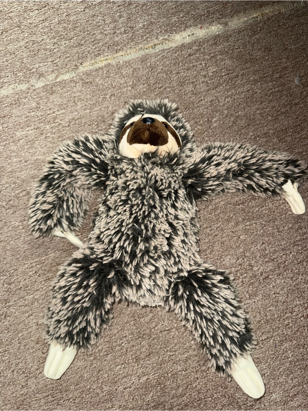Plush Sloth Stuffed Animal Toy - Grey Fuzzy Sloth